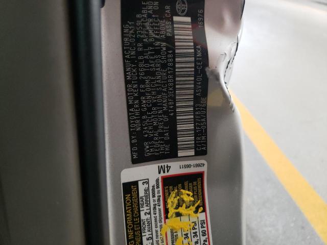 Photo 10 from auction – 2011 TOYOTA CAMRY BASE with VIN 4T4BF3EK8BR178884