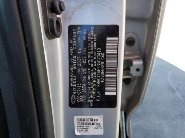 Photo 10 from auction – 2016 HYUNDAI ACCENT SE with VIN KMHCT4AE2GU073410