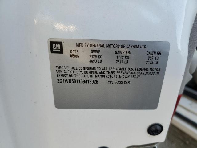 Photo 10 from auction – 2006 CHEVROLET IMPALA LTZ with VIN 2G1WU581169412928