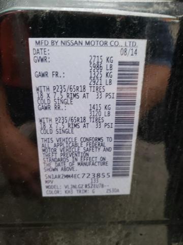Photo 10 from auction – 2014 NISSAN PATHFINDER with VIN 5N1AR2MM4EC723855