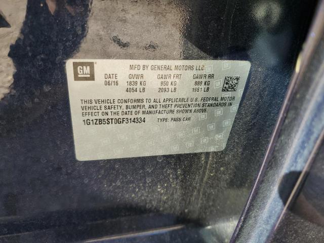 Photo 10 from auction – 2016 CHEVROLET MALIBU LS with VIN 1G1ZB5ST0GF314334