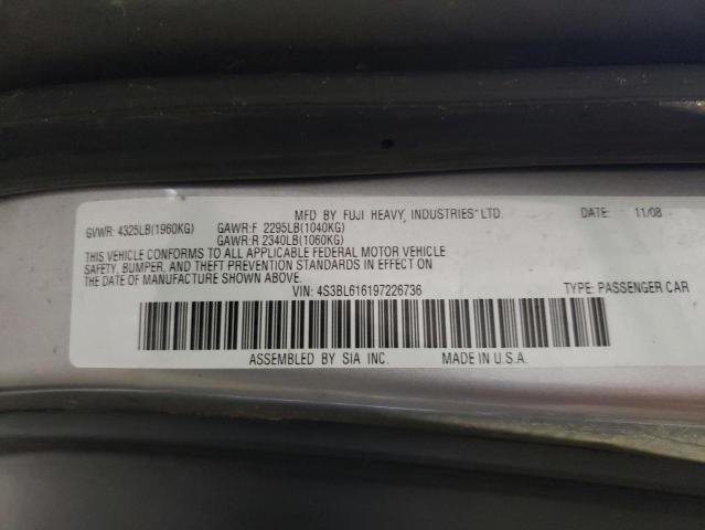 Photo 10 from auction – 2009 SUBARU LEGACY 2.5 with VIN 4S3BL616197226736