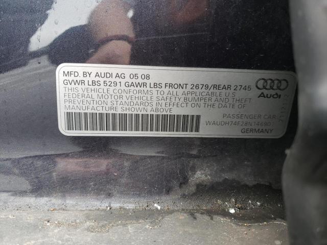 Photo 10 from auction – 2008 AUDI A6 3.2 QUA with VIN WAUDH74F28N146901