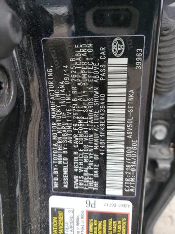 Photo 10 from auction – 2014 TOYOTA CAMRY L with VIN 4T4BF1FK8ER439440
