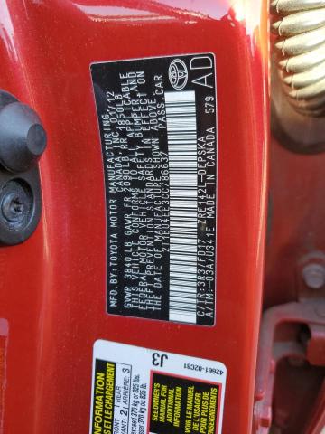 Photo 10 from auction – 2012 TOYOTA COROLLA BA with VIN 2T1BU4EE3CC786637