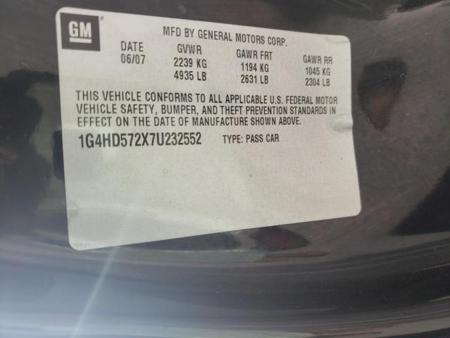 Photo 10 from auction – 2007 BUICK LUCERNE CX with VIN 1G4HD572X7U232552