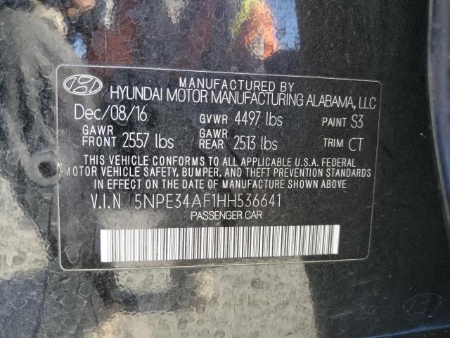 Photo 10 from auction – 2017 HYUNDAI SONATA SPO with VIN 5NPE34AF1HH536641
