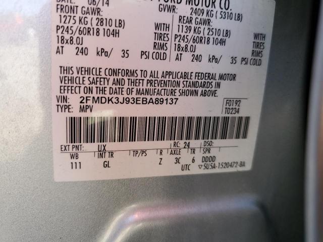 Photo 10 from auction – 2014 FORD EDGE SEL with VIN 2FMDK3J93EBA89137