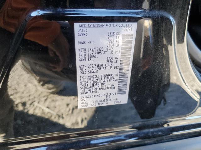Photo 10 from auction – 2021 NISSAN MURANO PLA with VIN 5N1AZ2DJ4MC142361