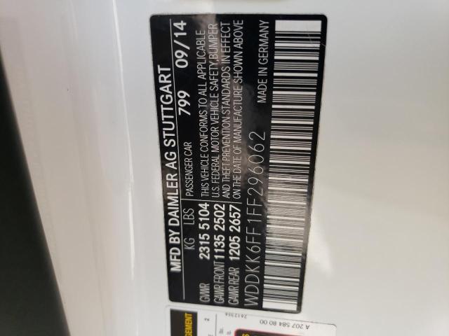 Photo 10 from auction – 2015 MERCEDES-BENZ E 400 with VIN WDDKK6FF1FF296062