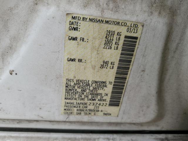 Photo 10 from auction – 2013 NISSAN ALTIMA 2.5 with VIN 1N4AL3APXDC237422