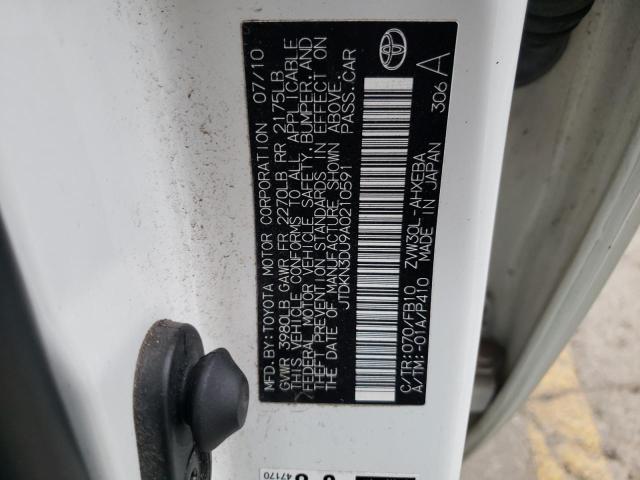 Photo 10 from auction – 2010 TOYOTA PRIUS with VIN JTDKN3DU9A0210591