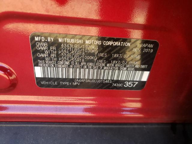 Photo 10 from auction – 2020 MITSUBISHI OUTLANDER with VIN JA4AP3AU0LU015463