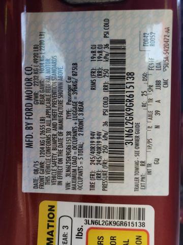 Photo 10 from auction – 2016 LINCOLN MKZ with VIN 3LN6L2GK9GR615138