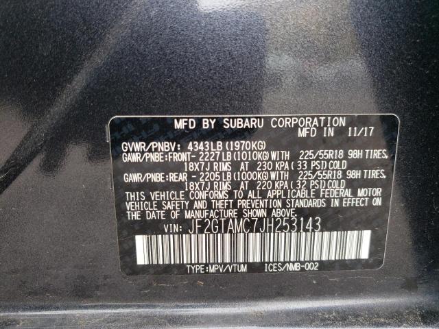 Photo 10 from auction – 2018 SUBARU CROSSTREK with VIN JF2GTAMC7JH253143