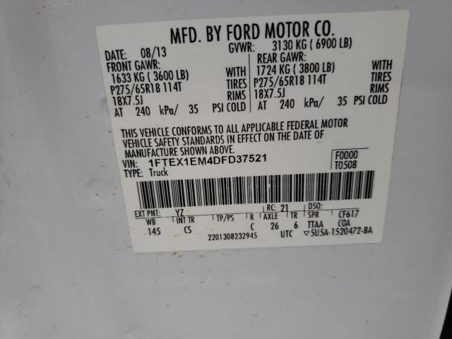 Photo 10 from auction – 2013 FORD F150 SUPER with VIN 1FTEX1EM4DFD37521