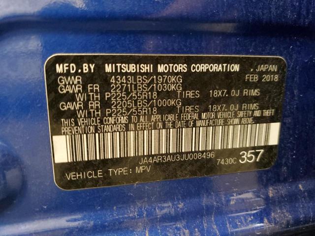 Photo 10 from auction – 2018 MITSUBISHI OUTLANDER with VIN JA4AR3AU3JU008496