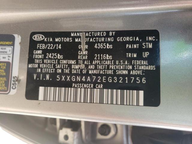 Photo 10 from auction – 2014 KIA OPTIMA EX with VIN 5XXGN4A72EG321756