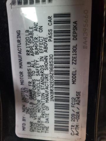Photo 10 from auction – 2008 TOYOTA COROLLA CE with VIN 1NXBR32E08Z968530