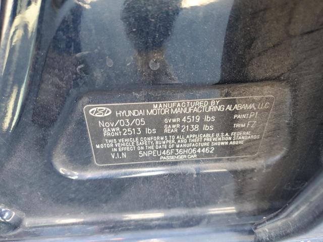 Photo 10 from auction – 2006 HYUNDAI SONATA with VIN 5NPEU46F36H064462