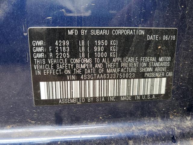 Photo 10 from auction – 2018 SUBARU IMPREZA with VIN 4S3GTAA63J3750023