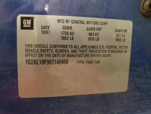 Photo 10 from auction – 2008 PONTIAC G5 with VIN 1G2AL18F987149458