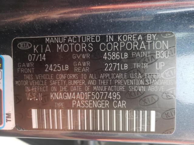 Foto 10 de la subasta – 2015 KIA OPTIMA HYB con VIN KNAGM4AD1F5077495