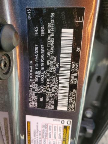 Photo 10 from auction – 2015 TOYOTA 4RUNNER SR with VIN JTEBU5JR4F5249612