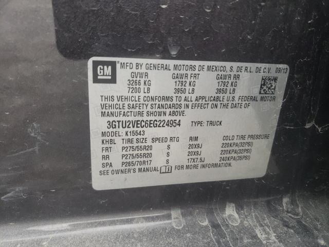 Photo 10 from auction – 2014 GMC SIERRA K15 with VIN 3GTU2VEC6EG224954
