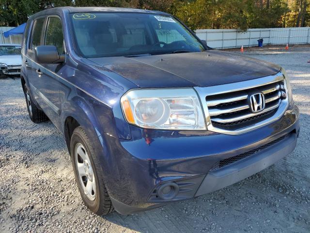 HONDA PILOT LX 2014 with VIN 5FNYF4H25EB054725 - Photo from auction