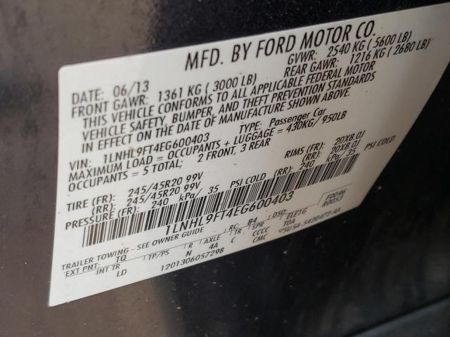 Photo 10 from auction – 2014 LINCOLN MKS with VIN 1LNHL9FT4EG600403