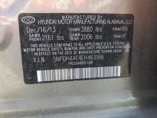Photo 10 from auction – 2014 HYUNDAI ELANTRA SE with VIN 5NPDH4AE4EH463166