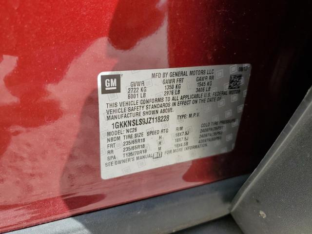 Photo 10 from auction – 2018 GMC ACADIA SLE with VIN 1GKKNSLS9JZ118228