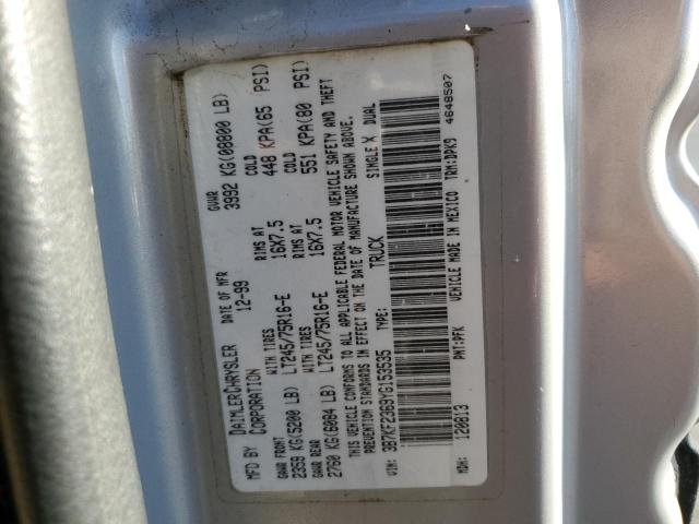 Photo 10 from auction – 2000 DODGE RAM2500 with VIN 3B7KF2369YG153535