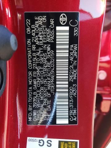 Photo 10 from auction – 2022 TOYOTA COROLLA LE with VIN JTDEPMAE5NJ232159