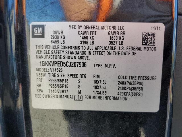Photo 10 from auction – 2012 GMC ACADIA SLE with VIN 1GKKVPED5CJ207906
