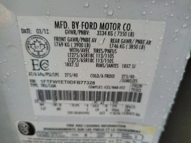 Photo 10 from auction – 2013 FORD F150 SUPER with VIN 1FTFW1ET0DFB77328