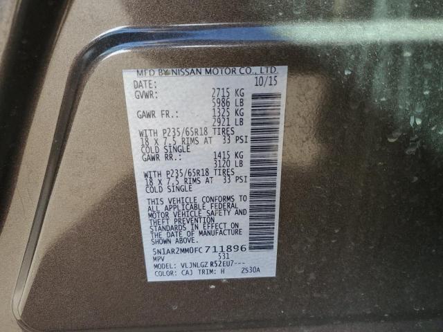 Photo 10 from auction – 2015 NISSAN PATHFINDER with VIN 5N1AR2MM0FC711896