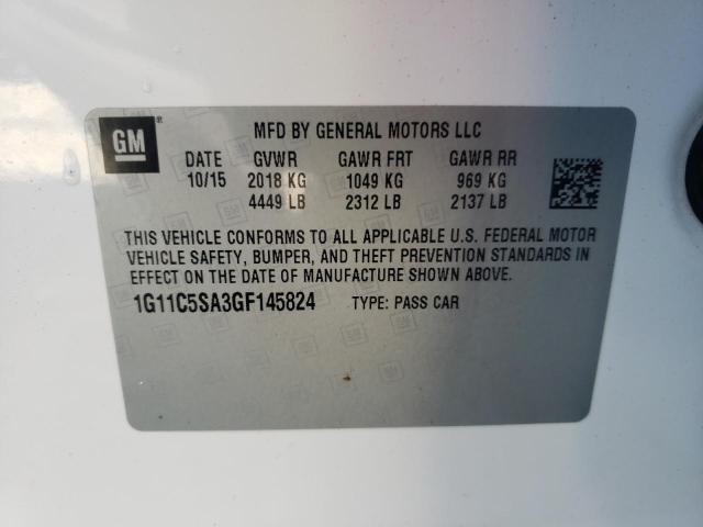 Photo 10 from auction – 2016 CHEVROLET MALIBU LIM with VIN 1G11C5SA3GF145824