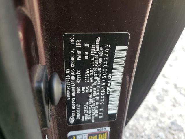 Photo 10 from auction – 2012 KIA OPTIMA EX with VIN 5XXGN4A76CG042405