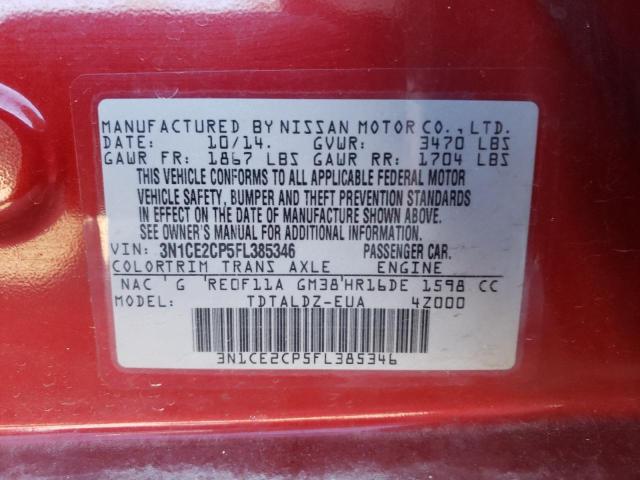 Photo 10 from auction – 2015 NISSAN VERSA NOTE with VIN 3N1CE2CP5FL385346