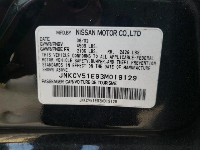 Photo 10 from auction – 2003 INFINITI G35 with VIN JNKCV51E93M019129