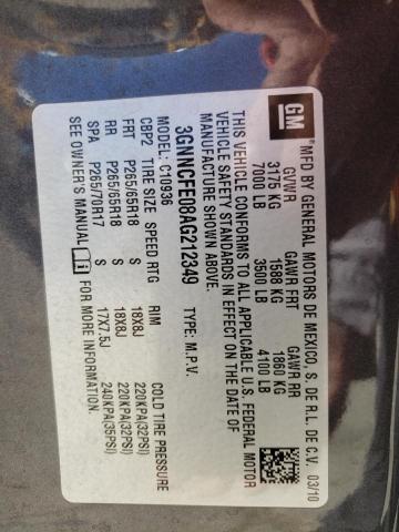 Photo 10 from auction – 2010 CHEVROLET AVALANCHE with VIN 3GNNCFE08AG212349
