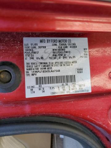 Foto 10 de la subasta – 2005 FORD EXPEDITION con VIN 1FMPU18545LA67548