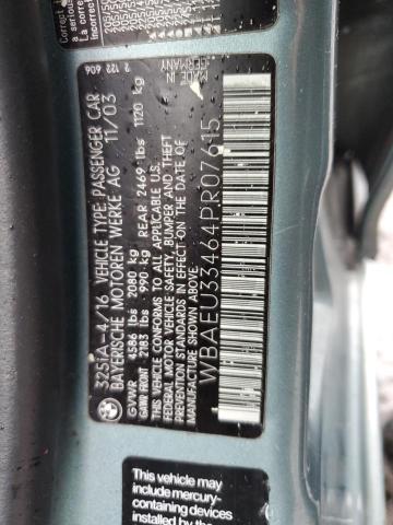 Photo 10 from auction – 2004 BMW 325 XI with VIN WBAEU33464PR07615