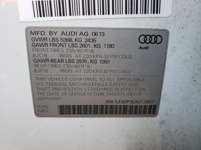 Photo 10 from auction – 2014 AUDI Q5 PREMIUM with VIN WA1LFAFP3EA012807
