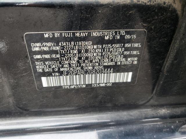 Photo 10 from auction – 2016 SUBARU CROSSTREK with VIN JF2GPABC2G8203444