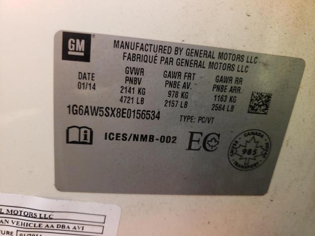 Photo 10 from auction – 2014 CADILLAC CTS with VIN 1G6AW5SX8E0156534