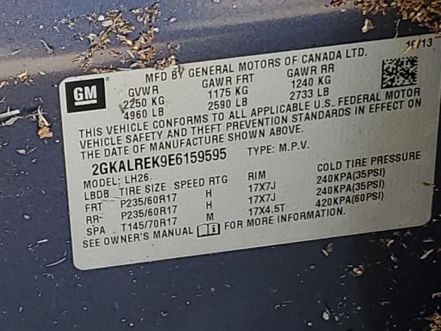 Photo 10 from auction – 2014 GMC TERRAIN SL with VIN 2GKALREK9E6159595