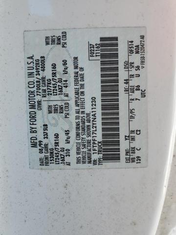 Photo 10 from auction – 2000 FORD F150 with VIN 1FTPF17L2YNA11230